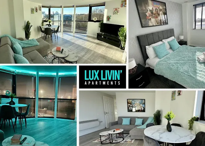 Lux Livin' s - Luxury 2 Bed Manchester With Free Parking